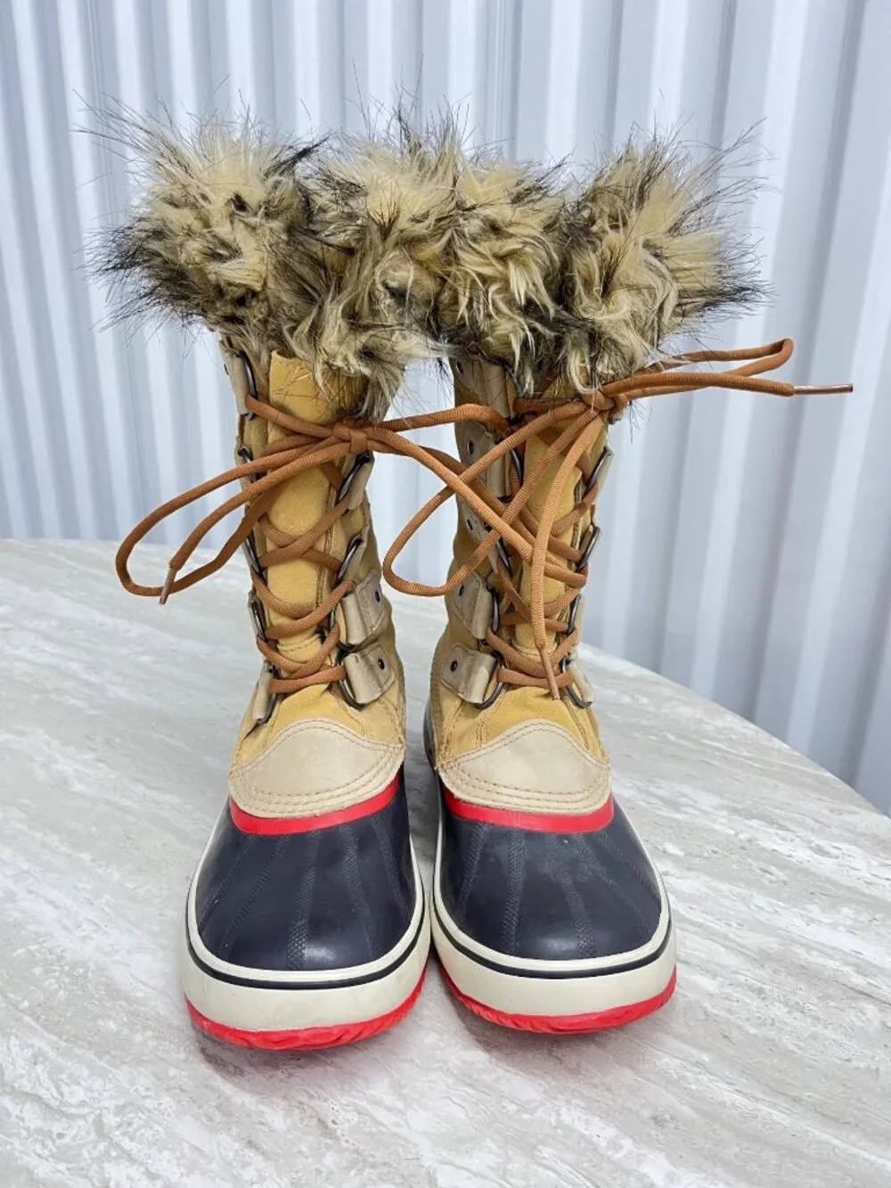 SOREL Joan‎ of Artic Tall Faux Fur Lined Waterproof Winter Boots Size 9